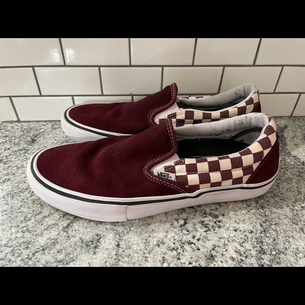 Vans Slip On Pro - M 10 - Port Royal Red Checkered